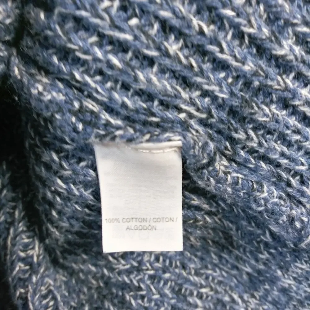 Victoria’s Secret Slouchy Blue Striped Cotton Knit Sweater Size Small